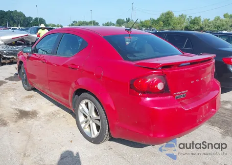 2013 Dodge Avenger Se V6 из США, поврежденный, VIN 1C3CDZAG5DN587553